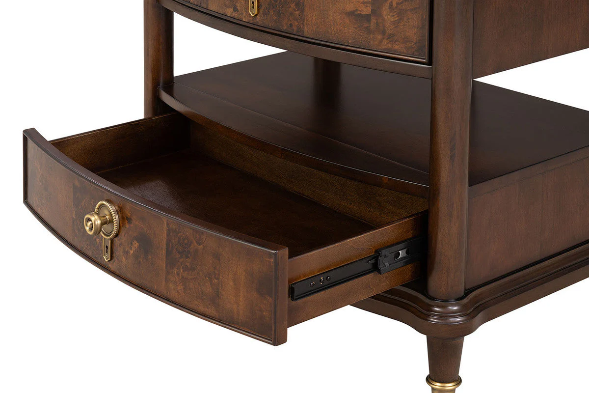 Westerham Dark Cherry Nightstand w/ Power Outlet & LED - Image 4