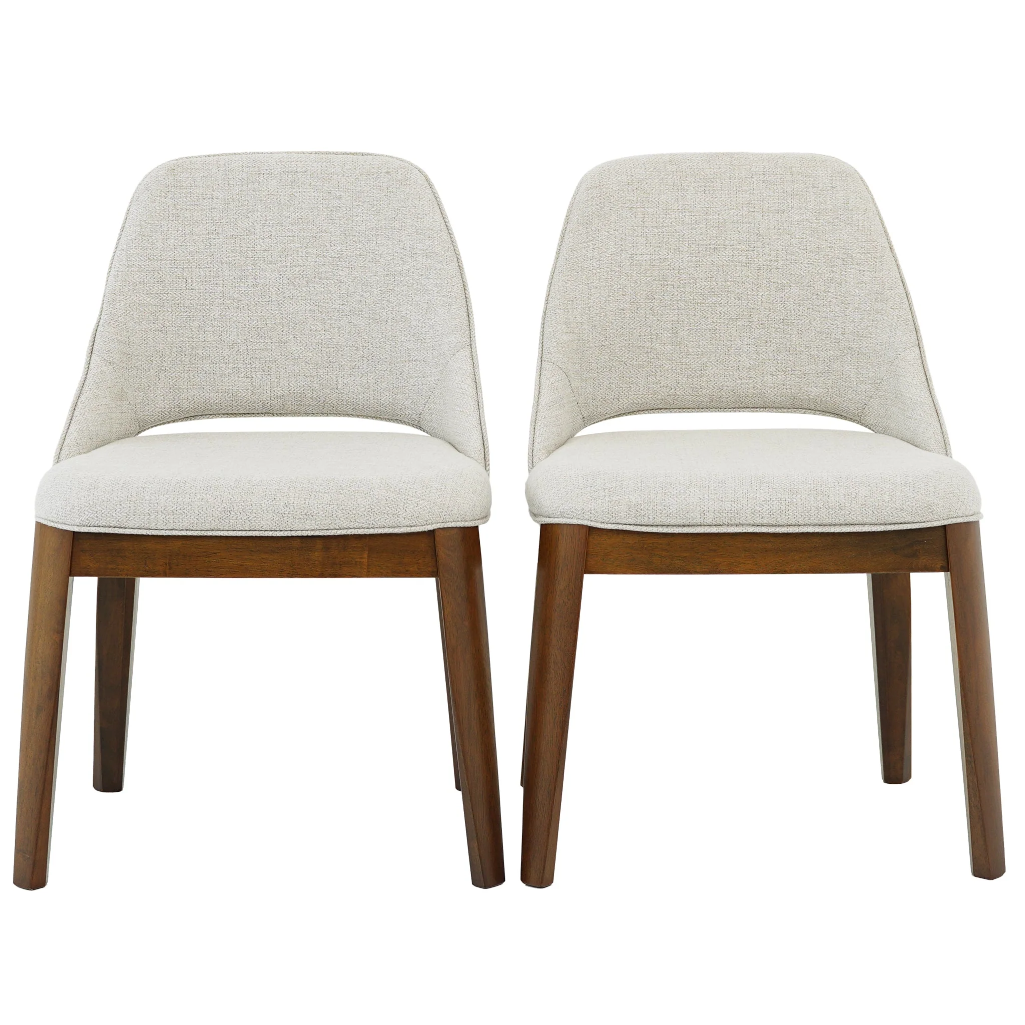 Weston Dining Chair Set of 2 - Beige Linen - Image 5