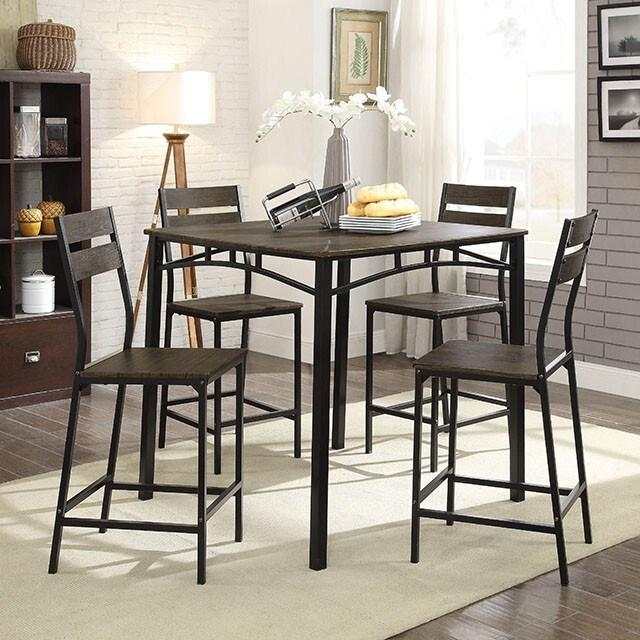 Westport Antique Brown/Black Counter Height Dining Set / 5pc - Image 3