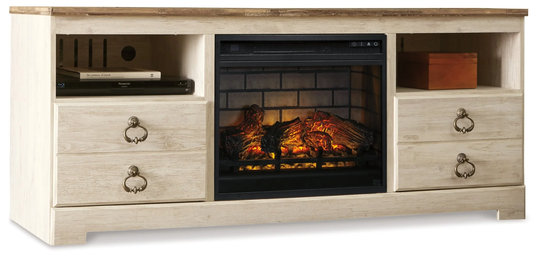 Willowton 64" TV Stand with Electric Fireplace - Image 2