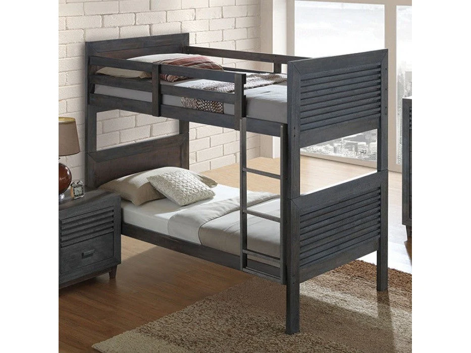 Witham Charcoal Brown  Twin/Twin Bunk Bed