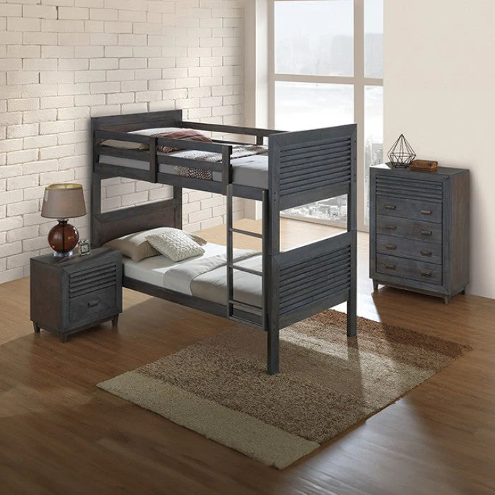 Witham Charcoal Brown  Twin/Twin Bunk Bed - Image 2