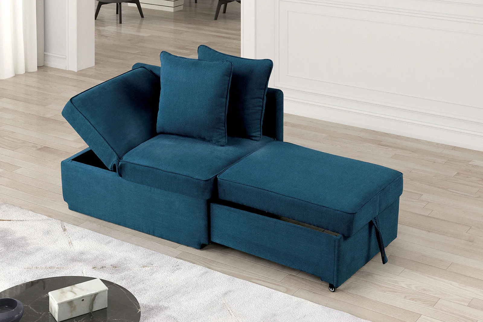 Woburn Blue Convertible Chair - Image 3