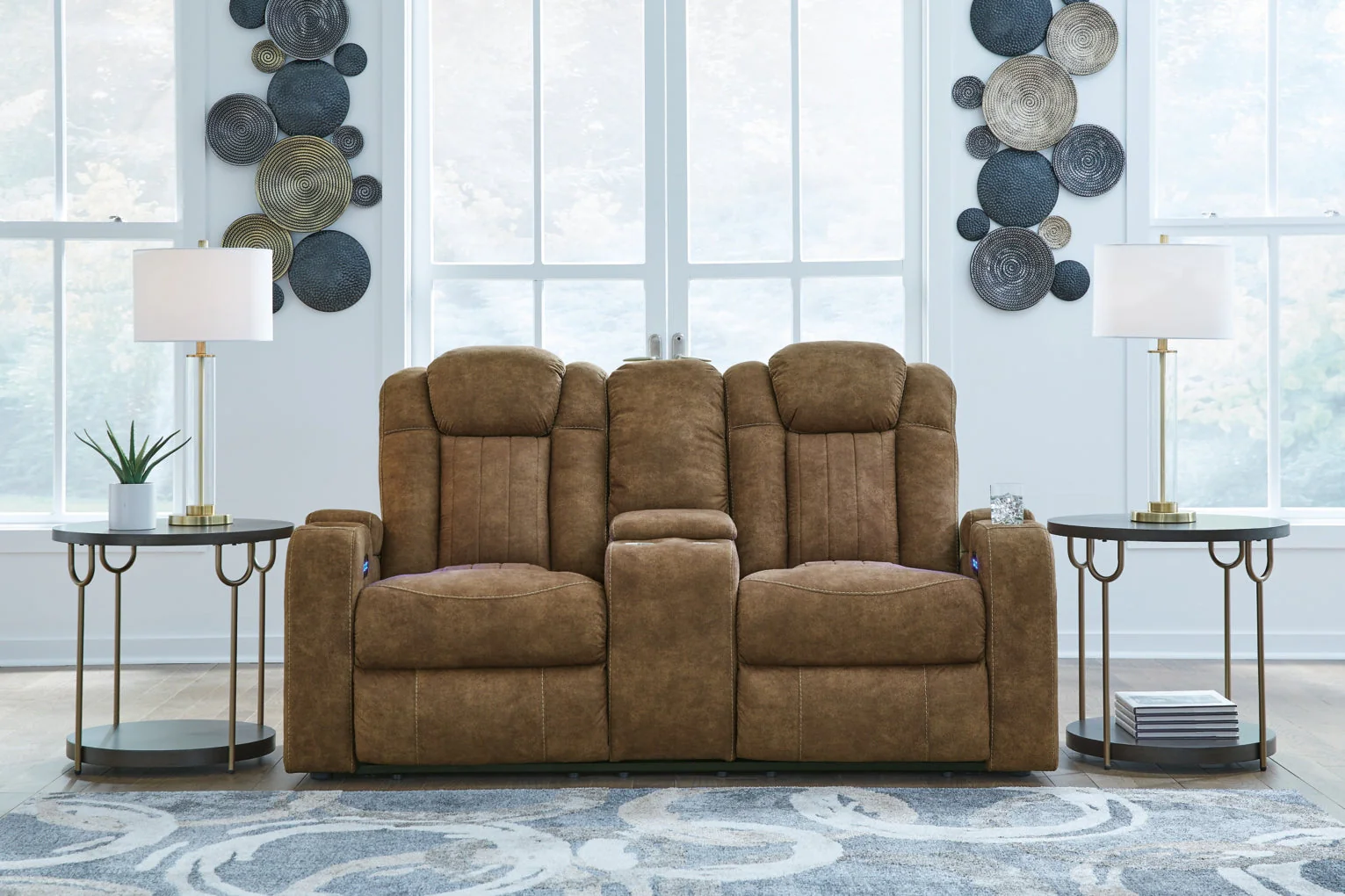 Wolfridge Power Reclining Loveseat/Console/Adjustable Headrest - Image 2