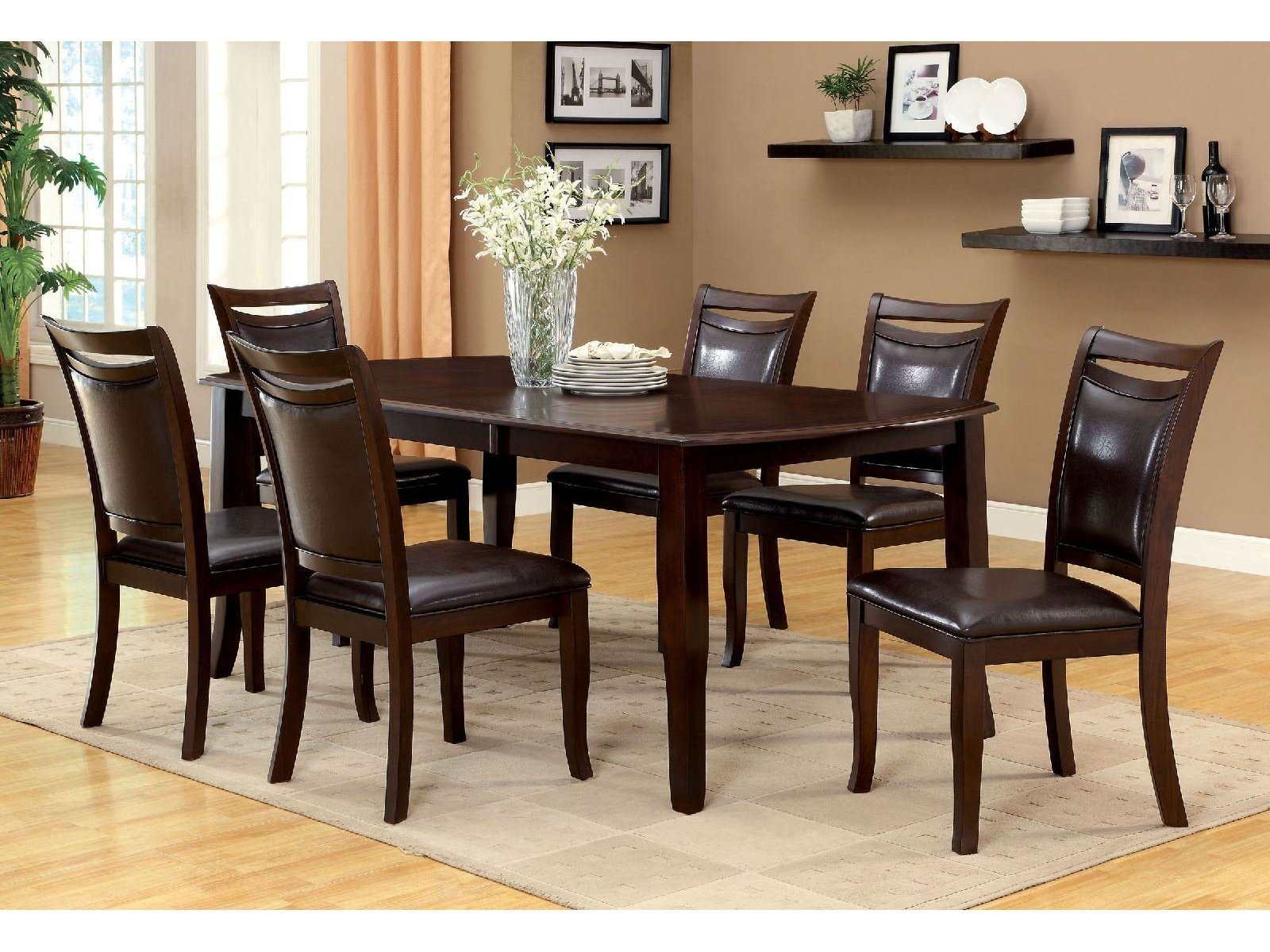 Woodside Dark Cherry & Espresso Dining Table - Image 3