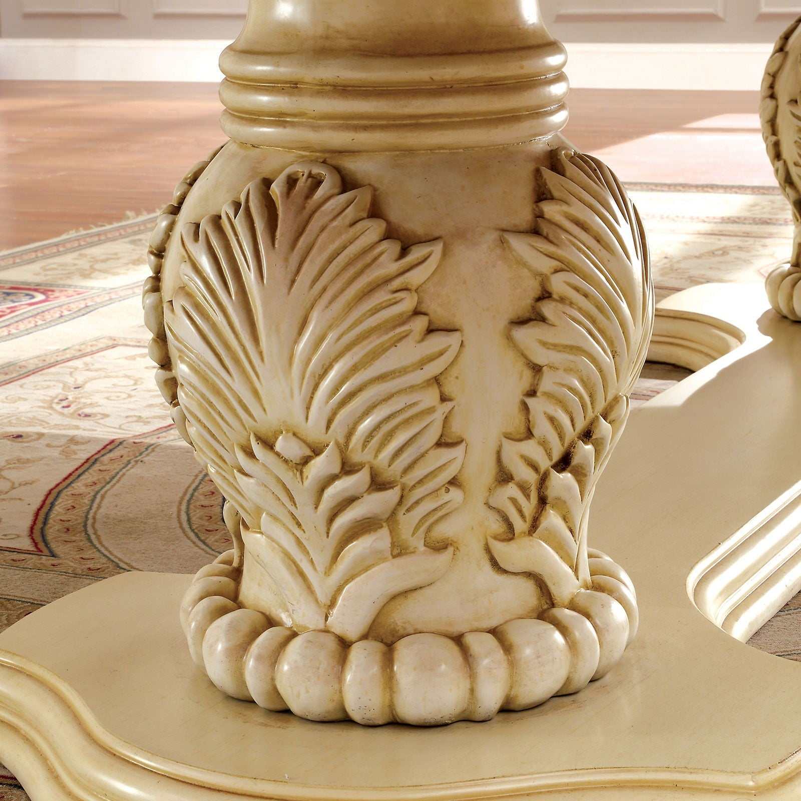 Wyndmere Vintage White Dining Table - Image 2
