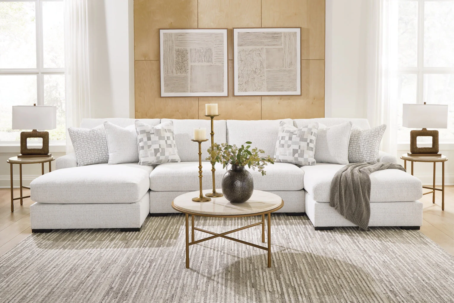 Wynncroft Manor 4-Piece Double Chaise Sectional - Image 3