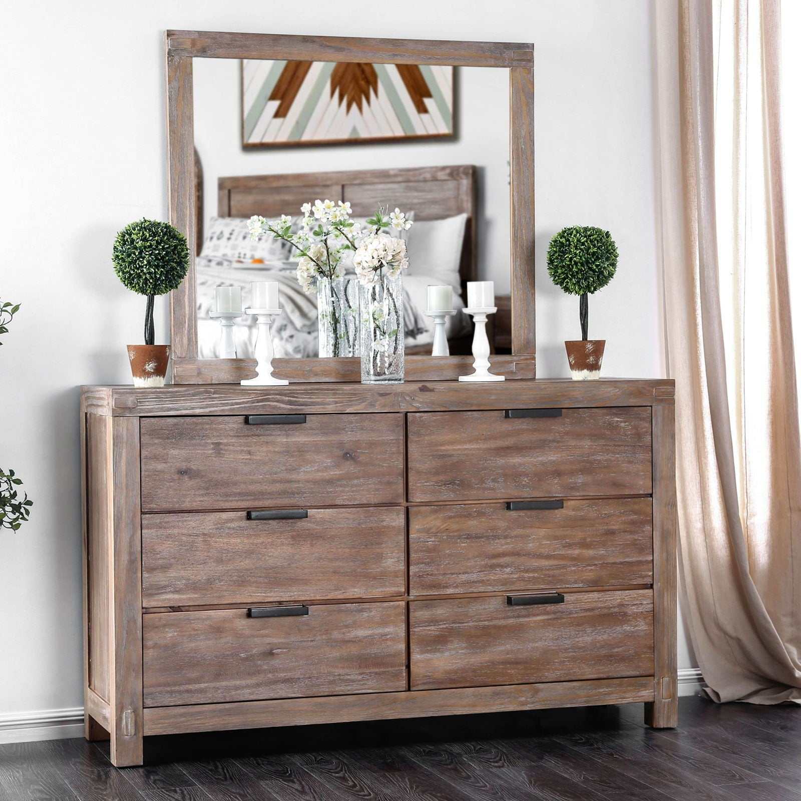 Wynton Weathered Light Oak Mirror - Image 2
