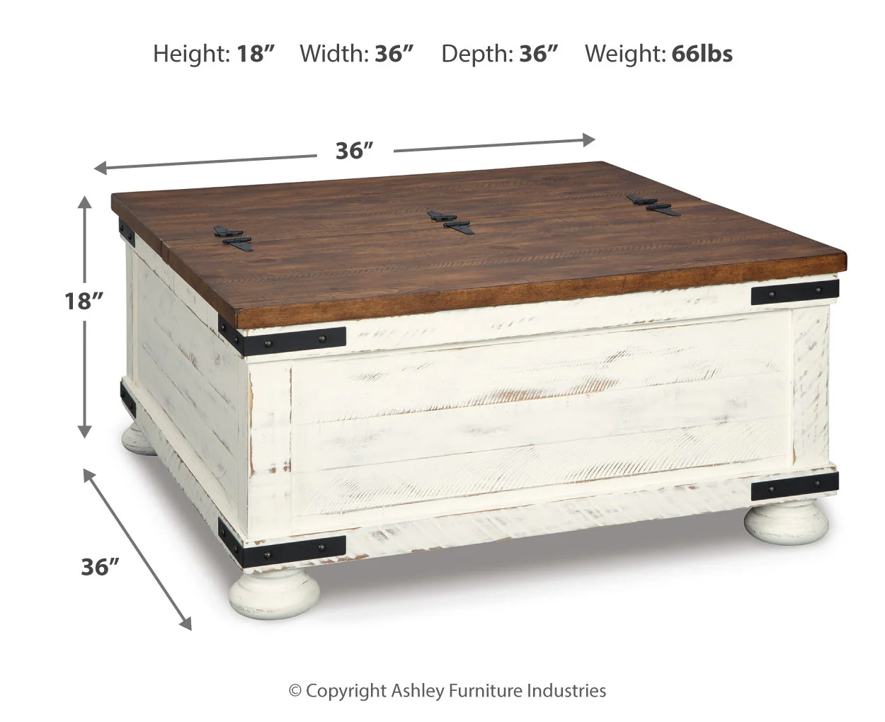 Wystfield Cocktail Table with Storage - Image 4