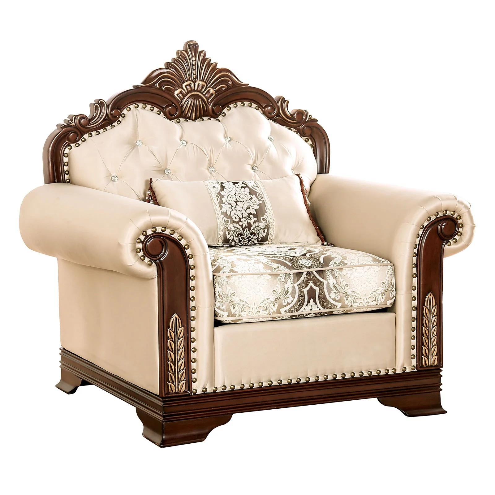 Yucatan Dark Cherry/Beige Chair - Image 5