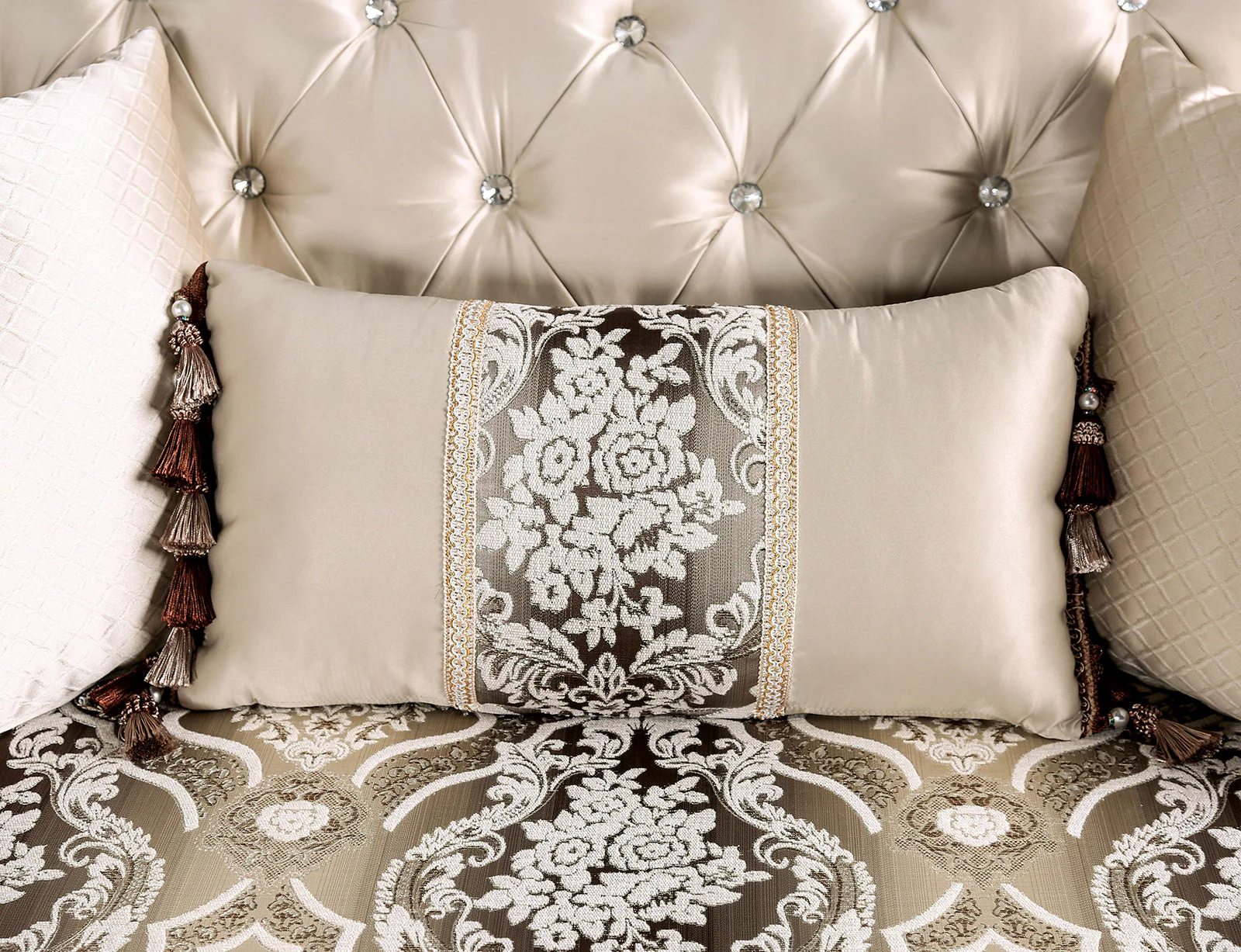 Yucatan Dark Cherry/Beige Sofa & Loveseat - Image 7