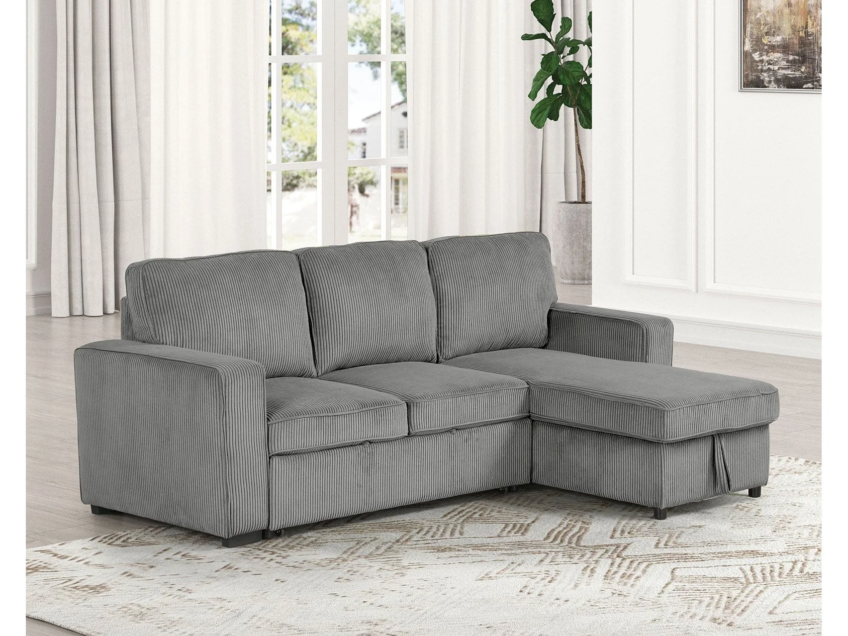 Yves Dark Gray Sectional