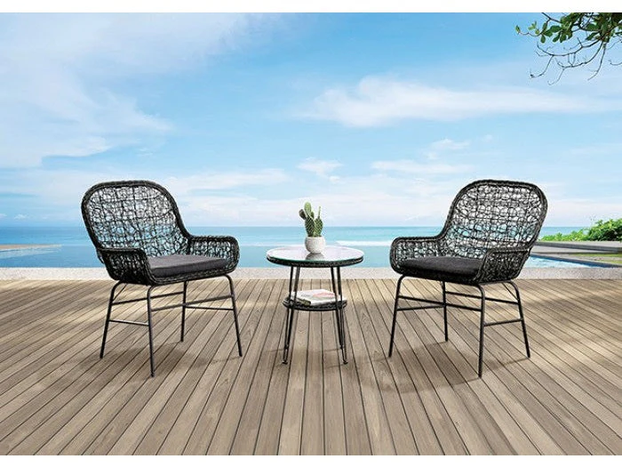 Zalika Black 3 Piece Patio Set