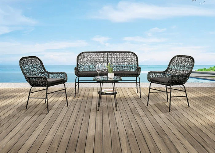 Zalika Black Outdoor Bench - Image 2