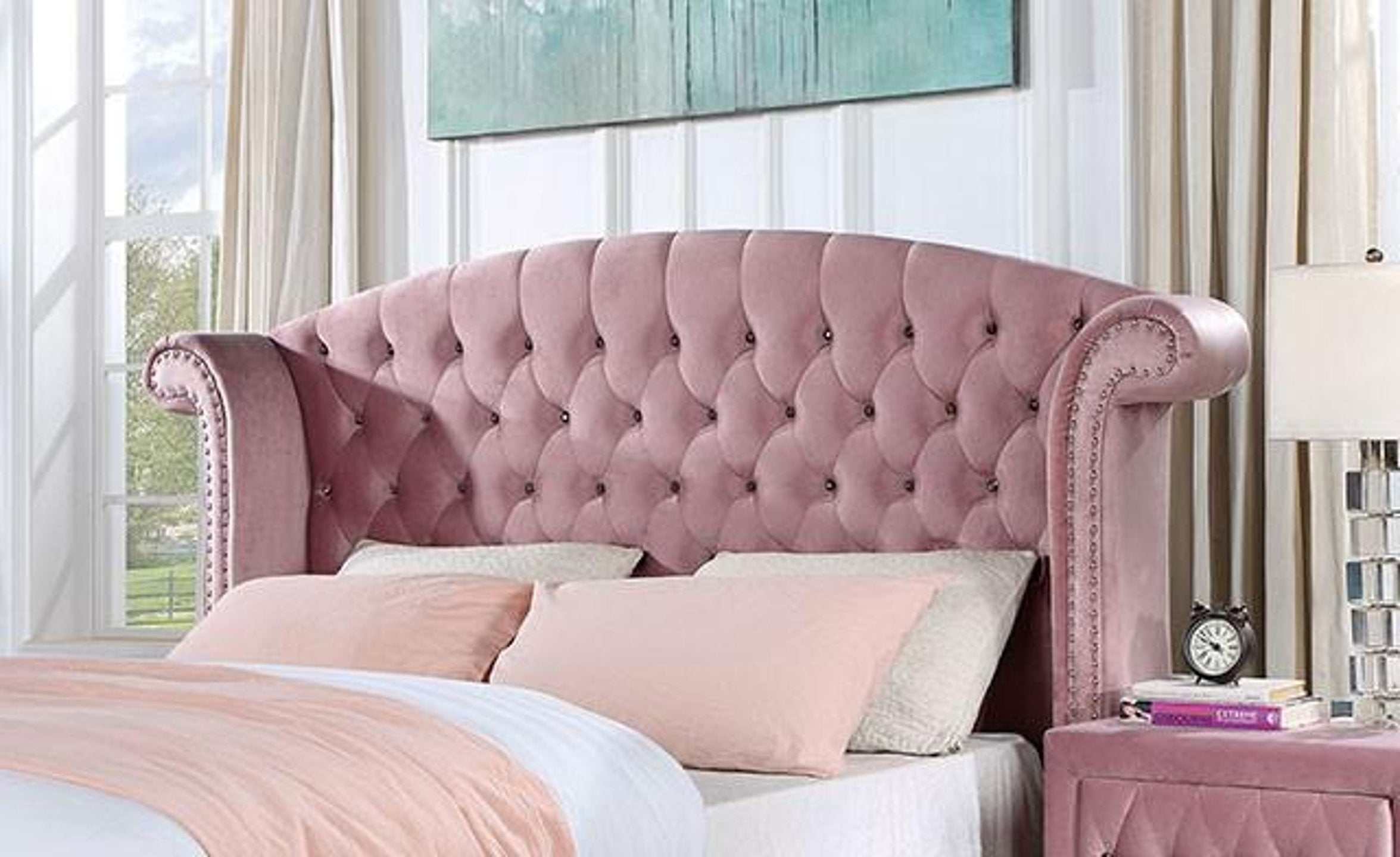 Zohar Pink Queen Bed - Image 2