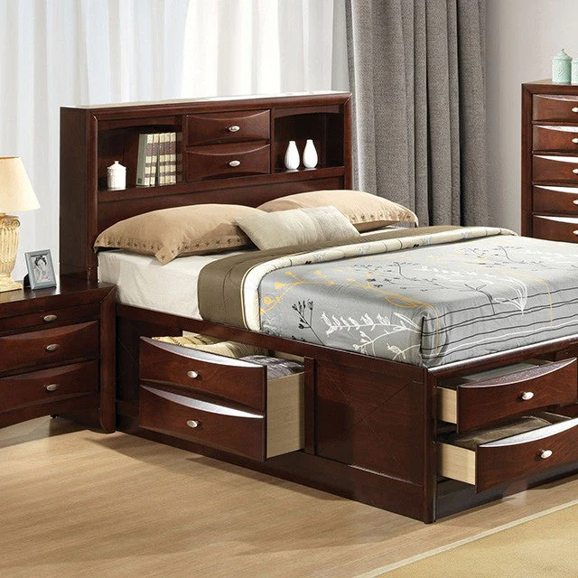 Zosimo Dark Cherry 5 Pc. Queen Bedroom Set w/ 2NS - Image 2