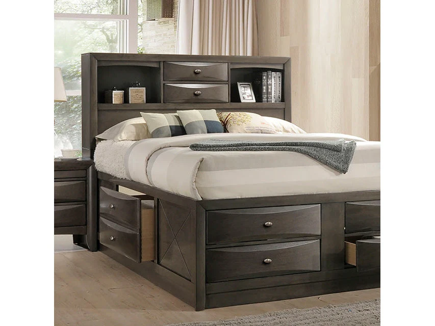 Zosimo Gray Storage Bed